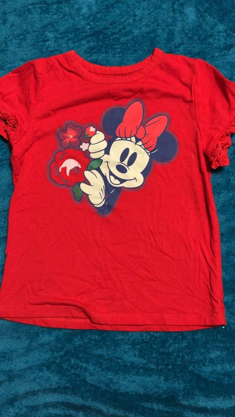 Disney Minnie Mouse T-Shirt Size 5 Red Graphic